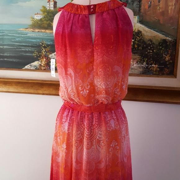 NWT Rabbit Rabbit Rabbit flirty neck ombre dress - Picture 3 of 8